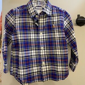 Ralph Lauren Blue Long Sleeve Button Down / Size 24 months / EUC
